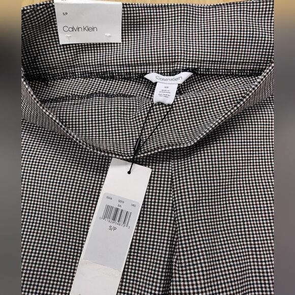 NWT Calvin Klein micro checkered stretch skinny slim pants size S - Picture 8 of 8